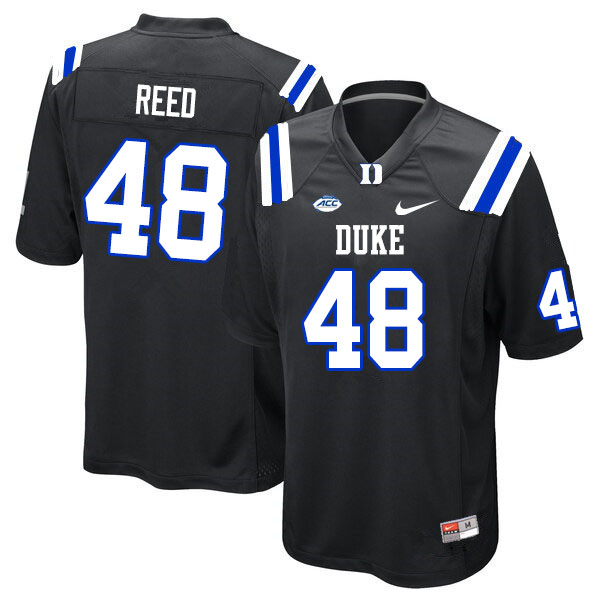 Men #48 AJ Reed Duke Blue Devils College Football Jerseys Sale-Black - Click Image to Close